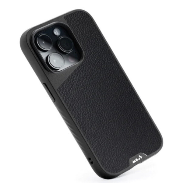 Mous Case for iPhone 14 Pro Max Protective Black Leather