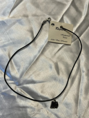 Chi Phi Pewter Letter Necklace w/Black Cord Chain LICENSED, RETRO