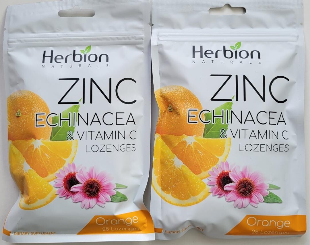 Herbion Naturals Zinc Echinacea Vitamin C Lozenges Natural Orange 2