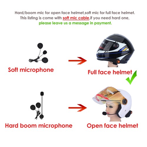 BT-S2 Motorcycle Helmet Bluetooth Intercom Headset Motorbike Interphone 2 Rider - Picture 2 of 13