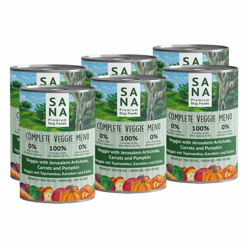 Nassfutter Veggie Menü Hundefutter Topinambur Karotte Kürbis 400g Getreidefrei - Picture 5 of 5
