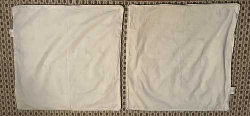 INK IVY Masie Jane Baumwolle Perkal weiß/silbergrau 2 quadratische Kissenbezüge 25,5 Zoll - Bild 3 von 6