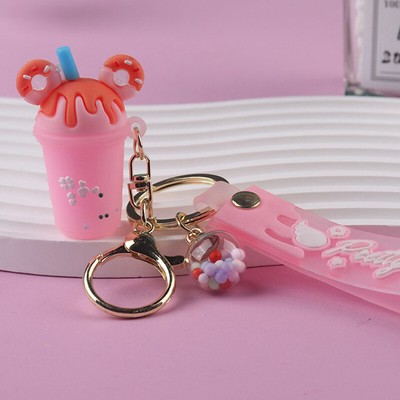 Personality Creative Ice Cream Shape Keychians For Women Cute Car Bag Keychain