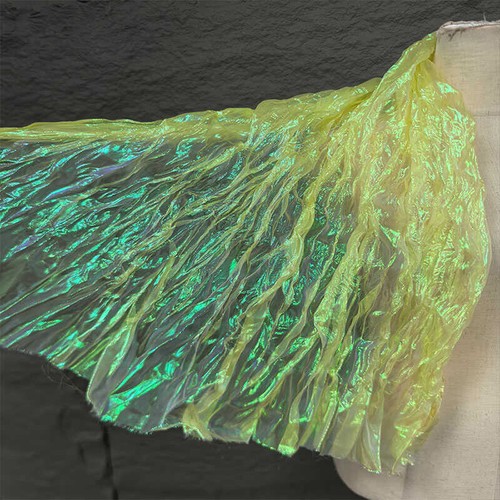 Tessuto sfumato laser plissettato colorato fai da te pieghe decorazioni matrimonio materiali - Foto 15 di 20