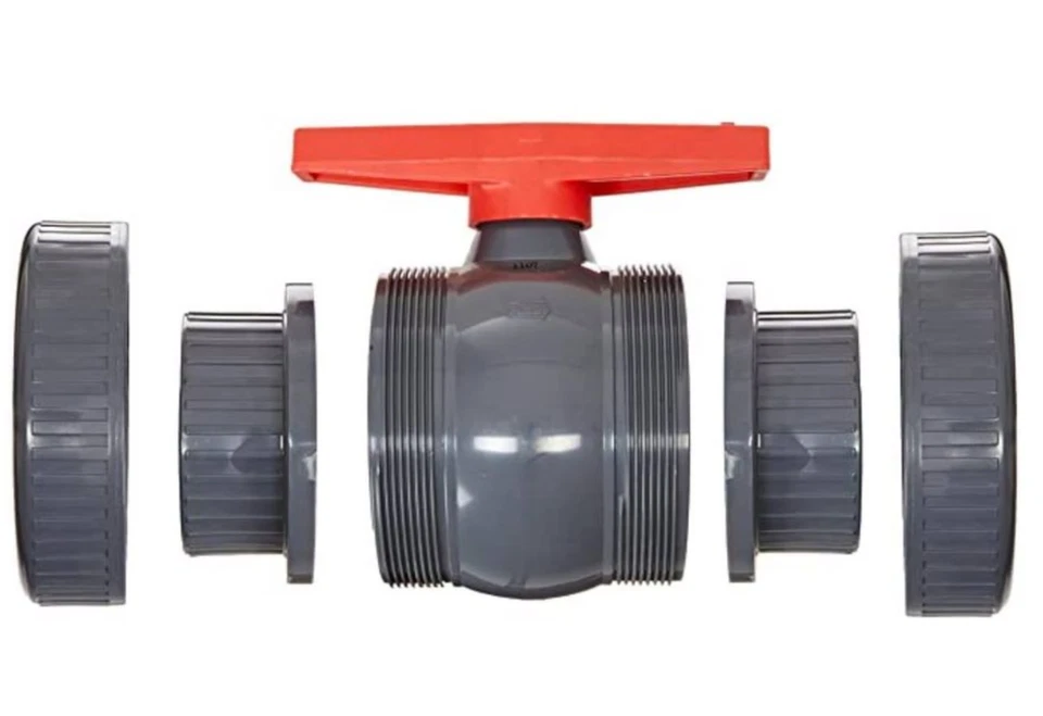 Уплотнительные кольца Hayward TBB1040TPEG 4 дюйма серый ПВХ серия TBB настоящий соединительный шаровой клапан EPDM - Изображение 2 из 3