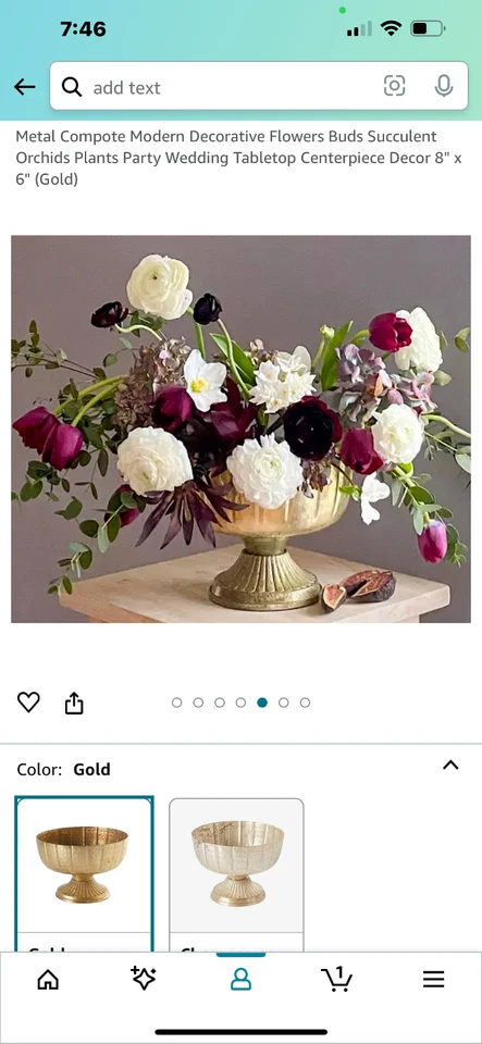 Gold Case Made in India. New condition. Decoration Vase.  - Image 2 of 3