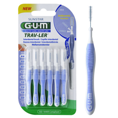 Gum-Trav-ler-Interdentalbuersten- 0,6 mm hellblau: Kerze