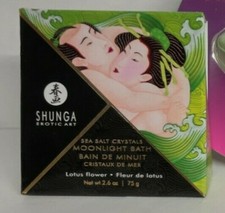 Shunga Moonlight Bath Sea Salt Crystals-Lotus Flower 2.6oz