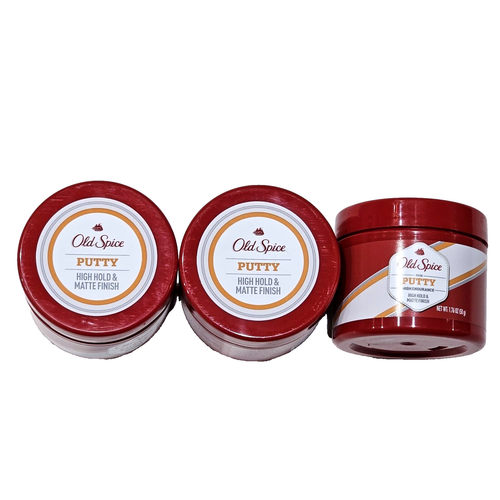 3 Pack Old Spice Putty High Hold Matte Finish Hair Product High Endurance 1.76oz - 第 1/1 張圖片