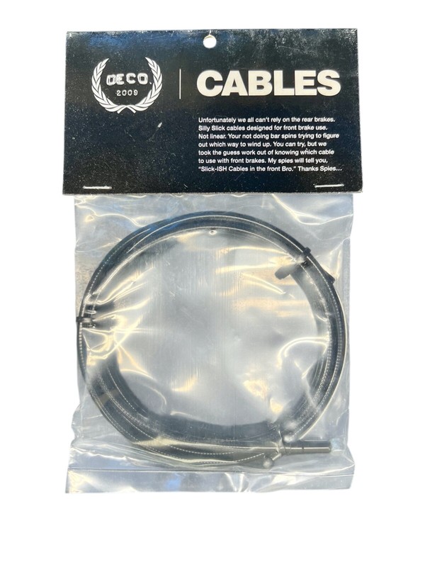 DECO BMX BRAKE CABLE FREESTYLE FRONT OR REAR 55" CABLE AND HOUSING SLICK ISH YO