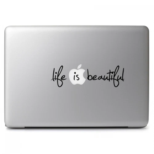 Life Is Beautiful Vinyl Decal Sticker for Macbook Air Pro 11 12 13 15 17" Laptop - Image 3 of 4