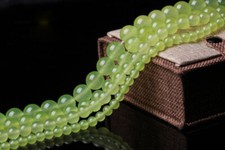 Natural 4/6/8/10/12/14mm Light Green Jade Round Gemstone Loose Beads 15'' Strand