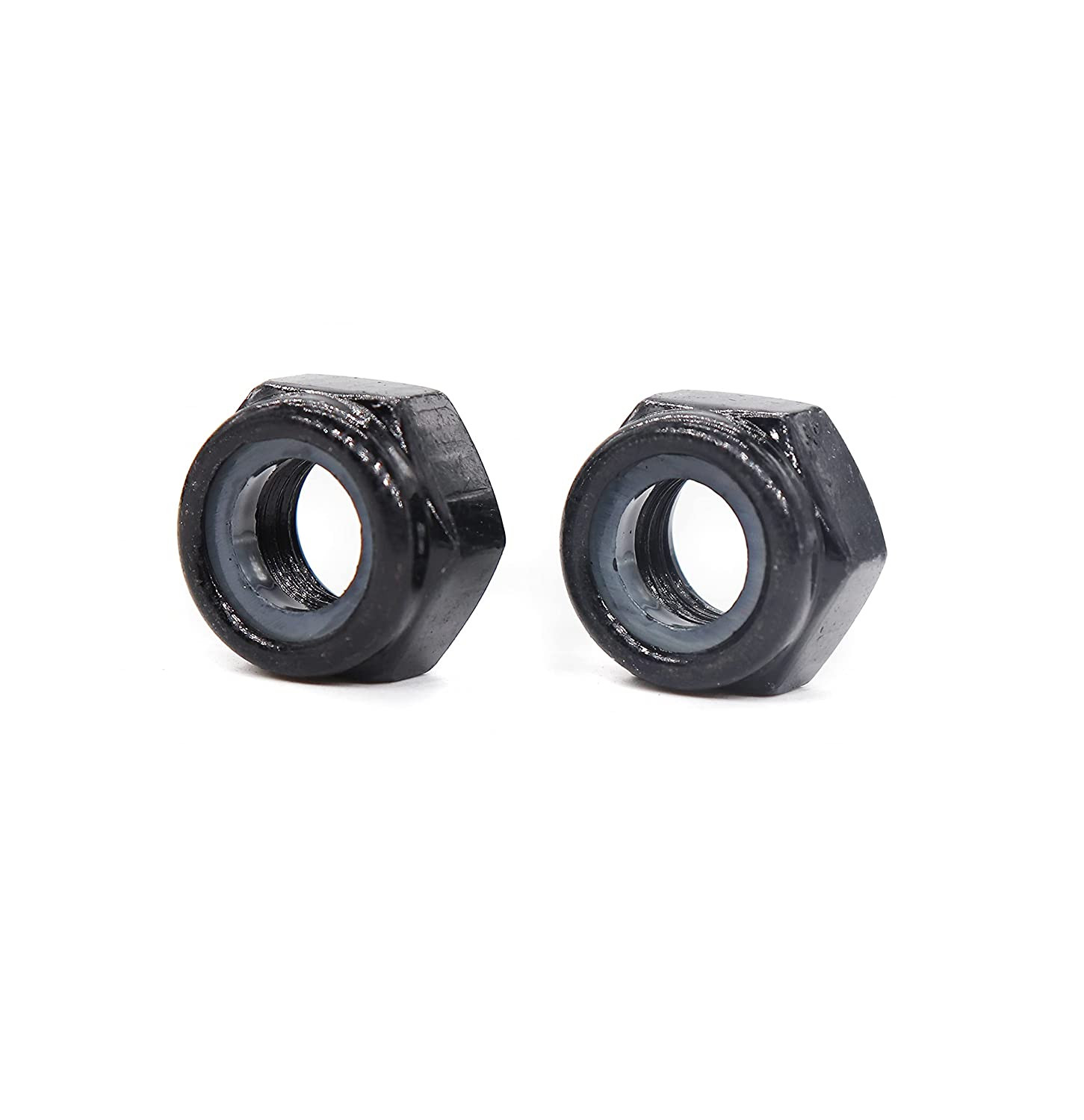 100pcs M3-0.5mm Pitch Black Nylock Nuts Nylon Insert Self Locking Nuts for RC