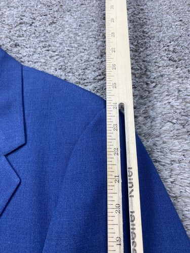 H Freeman & Son Blazer Men 42L Blue Tweed Sports Coat Career Jacket Vtg USA - Picture 11 of 14