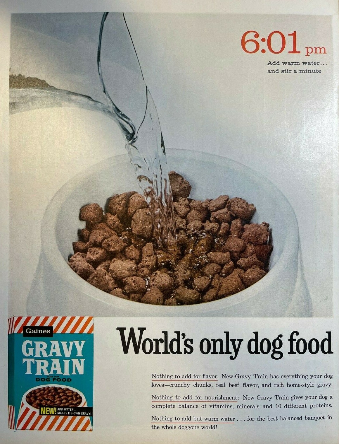 1960 Advertisement Gravy Train Dog Food