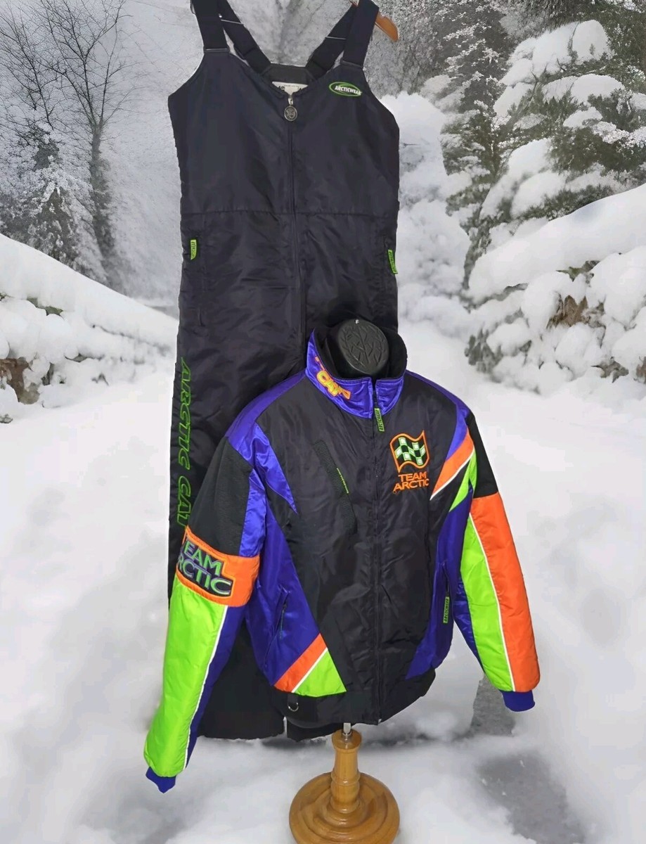 RETRO 90s Team Arctic Cat Snowmobile Racing Pro Jacket Bib Pant Snow Suit  Set MD