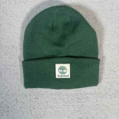 Timberland Men's Ribbed-Knit Beanie T101604  Green NEW w TAGS