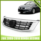 Front Upper Bumper Grille Chrome Grill For Honda Accord 2008 2009 2010 HO1200189