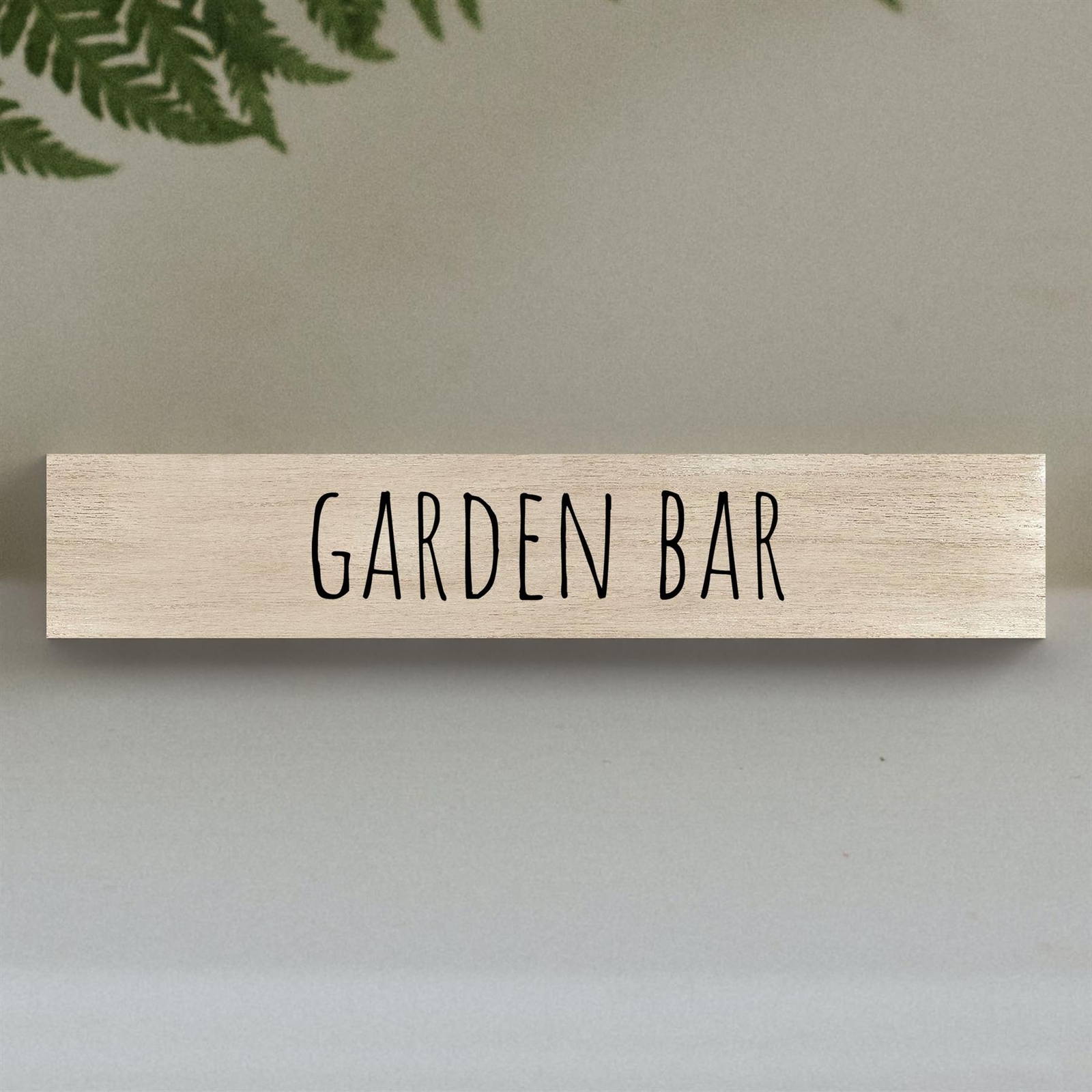Garden Bar Humorous Typography Wooden Memento Block