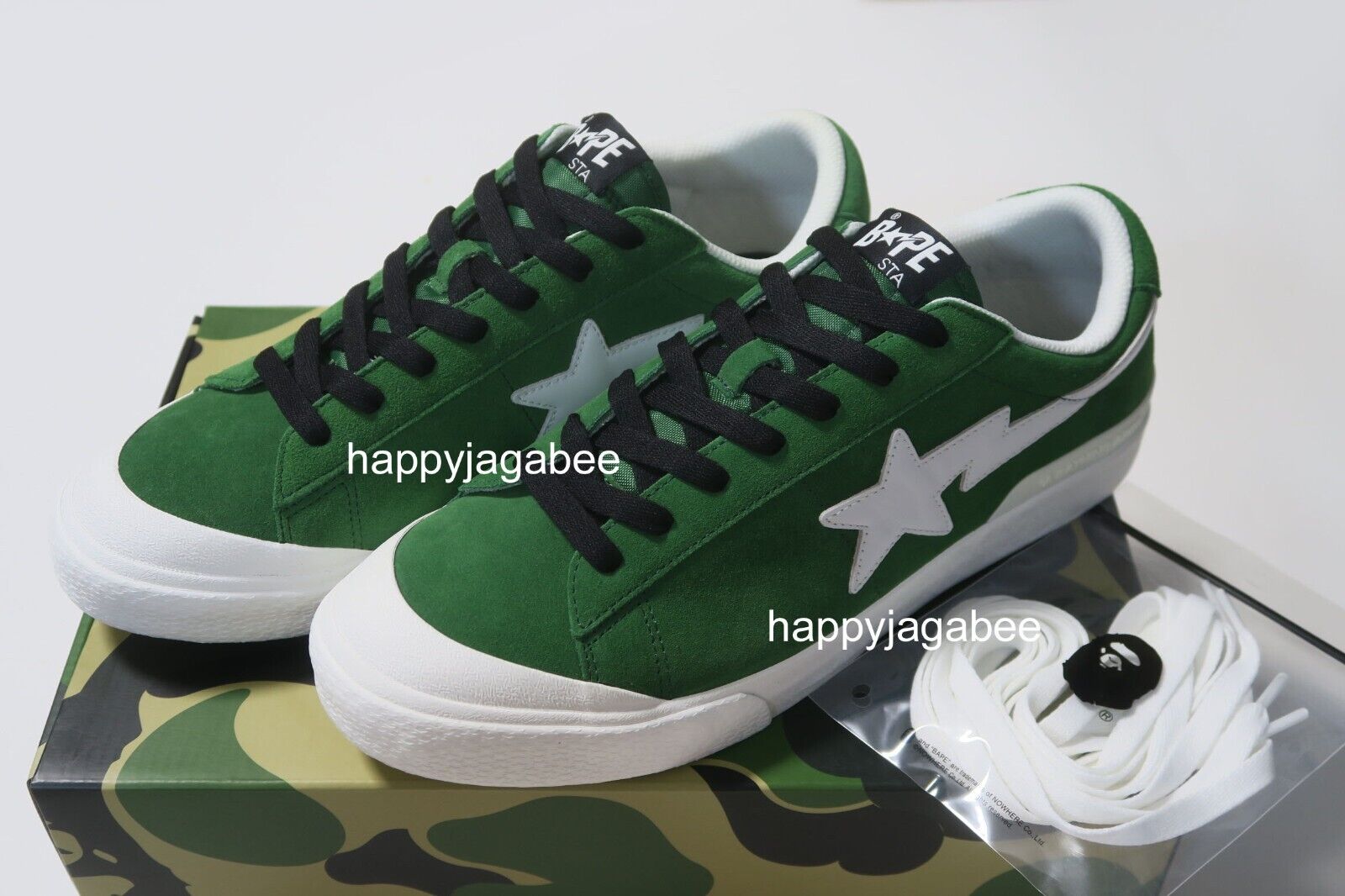 [US7 - US13] A BATHING APE Men's Footwear MAD STA Suede Type Blue / Green /  Red