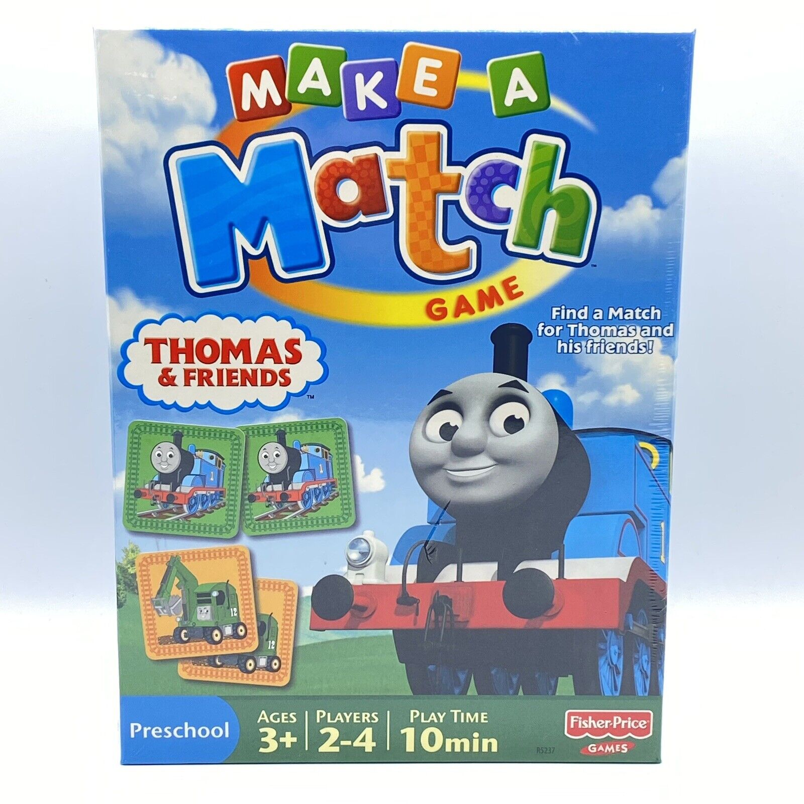 Fisher-Price Make-A-Match Card Game with Thomas & Friends Theme,  Multi-Level Rummy Style Play, Matching Colors, Pictures & Shapes, 56 Cards  for 2 to 4