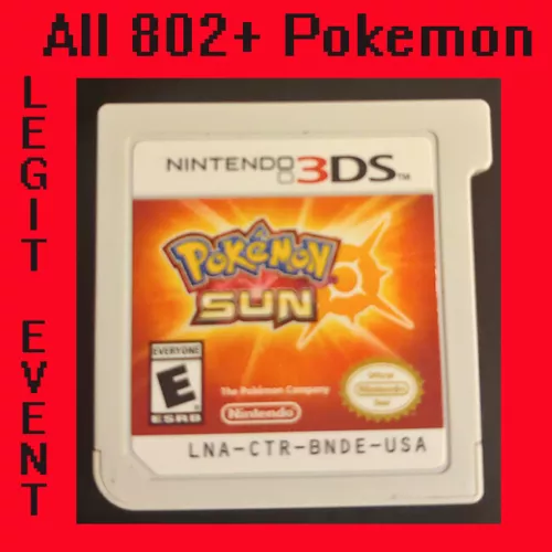 Pokemon Sun Loaded With All 802 & 100+ Legit Event Pokemon Unlocked - Authentic
