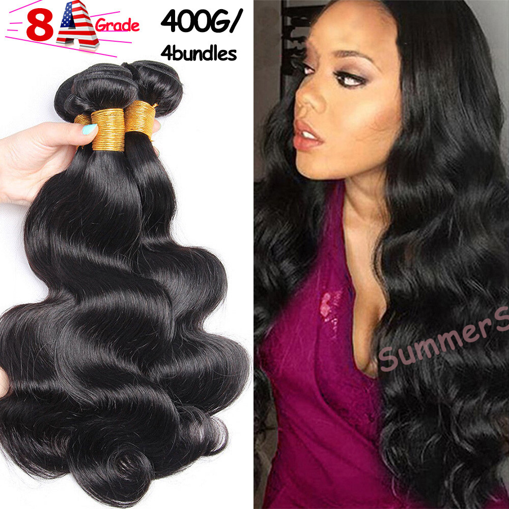Virgin Human Hair Extensions Wave Straight 8" 12 14 16 18 20 22 24 26 28  30" US | eBay