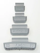 (175 PC) WHEEL WEIGHT ASSORTMENT, FN CLIP ON STYLE ALLOY, 10 gram-30 g JAPAN MAG