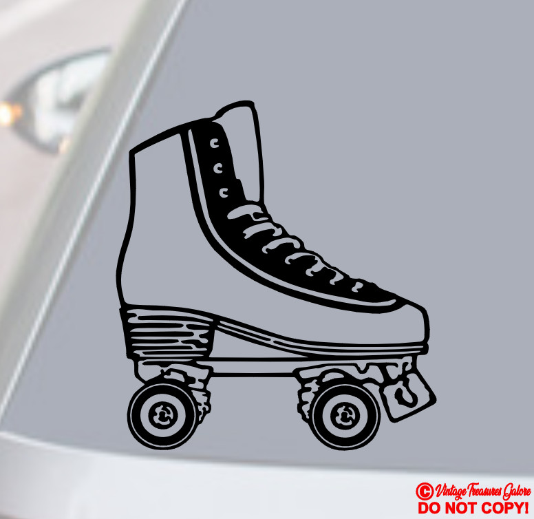 ROLLERSKATE Vinyl Decal Sticker Car Window Bumper ROLLER SKATE DERBY OLD SCHOOL
