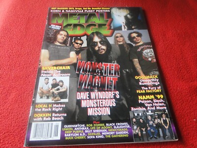 Vintage Rock N' Roll Music Magazine Metal Edge 1999 Dokken Godsmack Namm 99  P81