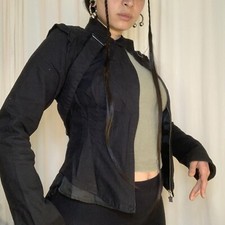Xs 8 Black Fullcircle Fitted Jacket Steampunk Goth