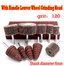 1pcs 120 Mesh With Handle Louver Wheel Grinding Head Grinding Shank diameter 6mm
