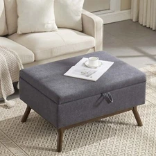 Storage Ottoman Top Coffee Table Bench with Storage for Living Room Bedroom