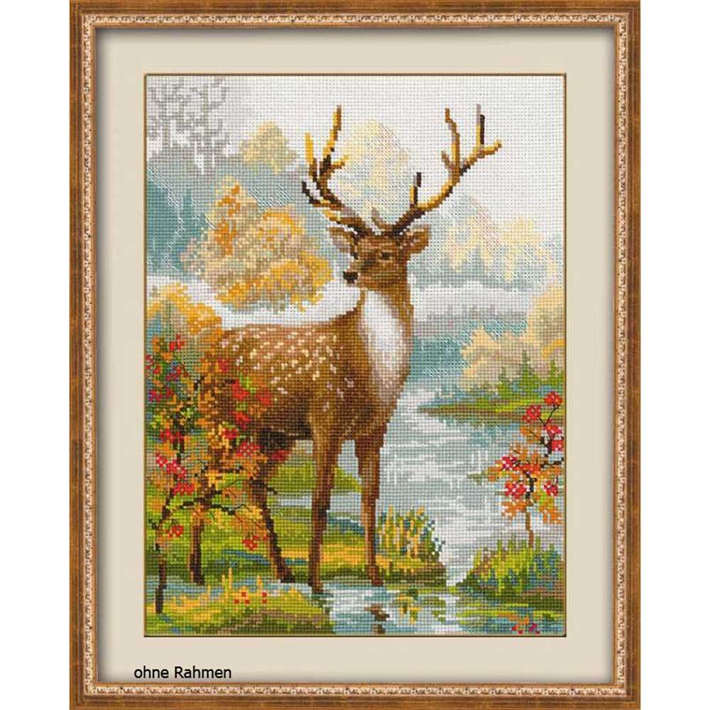 Riolis counted cross stitch Kit Deer, DIY