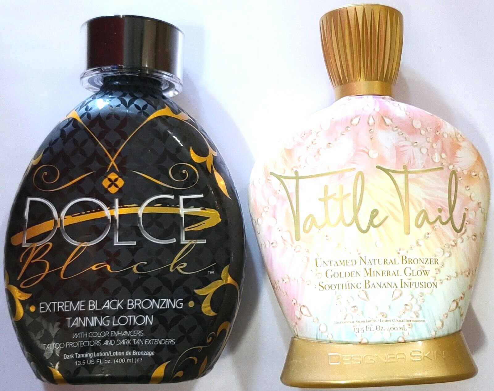 Designer Skin Tattle Tail Natural Tanning Lotion & DOLCE Black Bronzer  Lotion | eBay