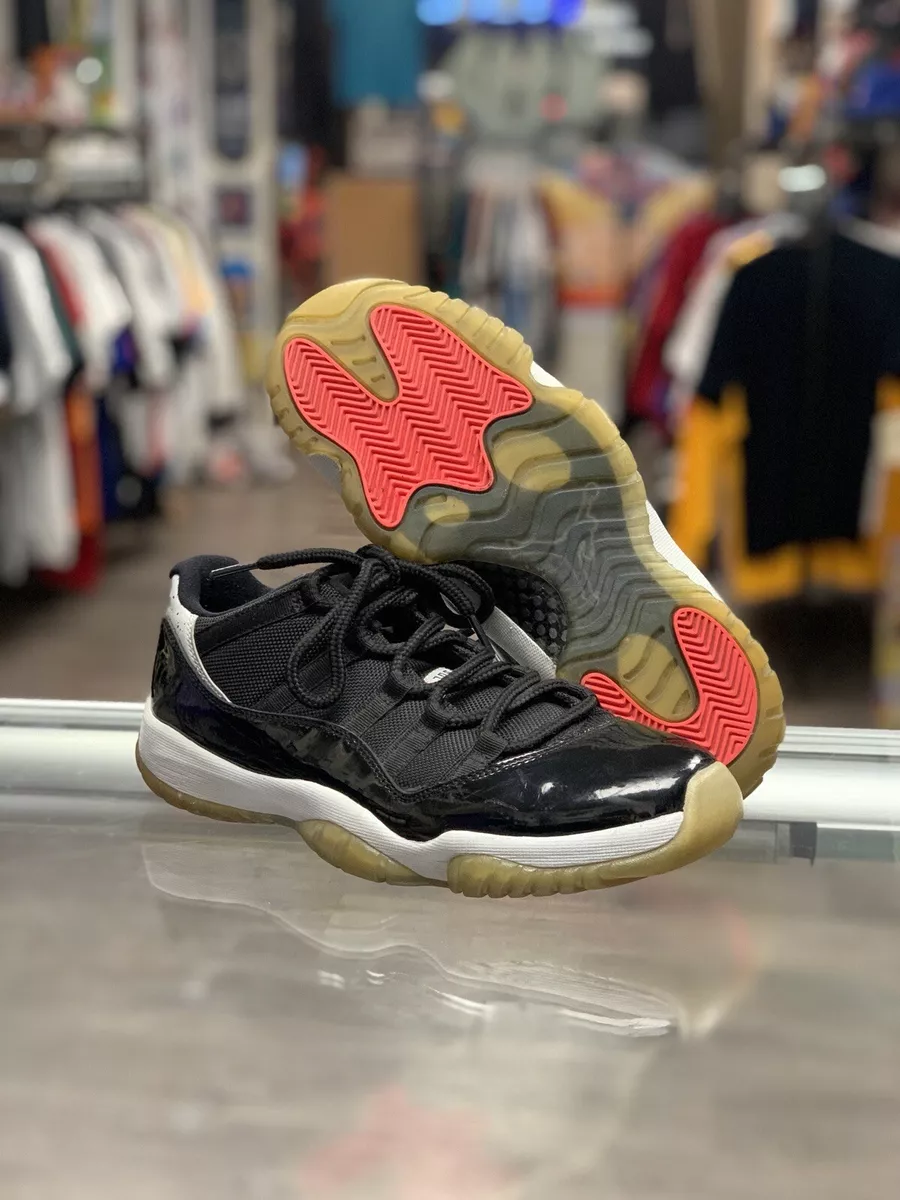 Nike Air Jordan 11 Retro Low Infrared 23 Black Men Shoes 528895 023 Size 8