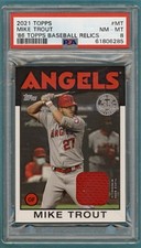 2021 Topps Mike Trout 1986 Topps All Star Baseball Relics #MT PSA 8! Angels! MVP