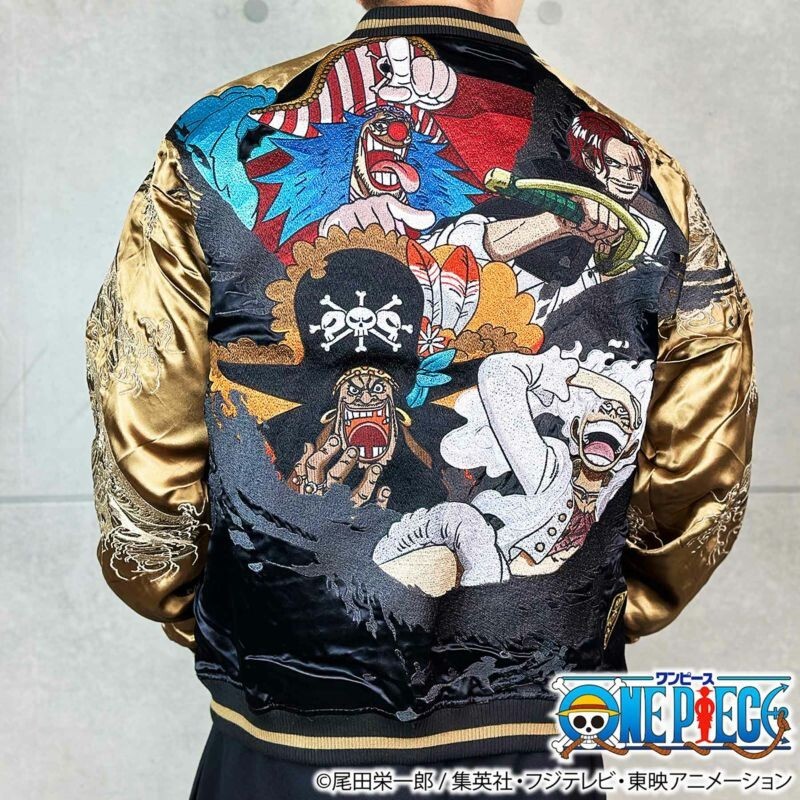 ONE PIECE Four Emperors Reversible Sukajan Embroidery Jacket Men