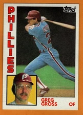 GREG GROSS(PHILADELPHIA PHILLIES)1984 TOPPS BASEBALL CARD