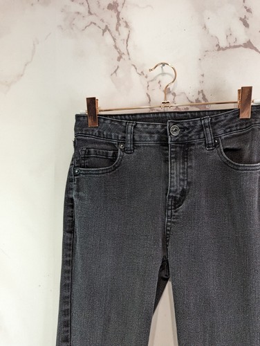 Roebuck & Co Jeans Girls Size 6 Black Gray Denim Skinny Mid Rise Pant Sears - Picture 2 of 10