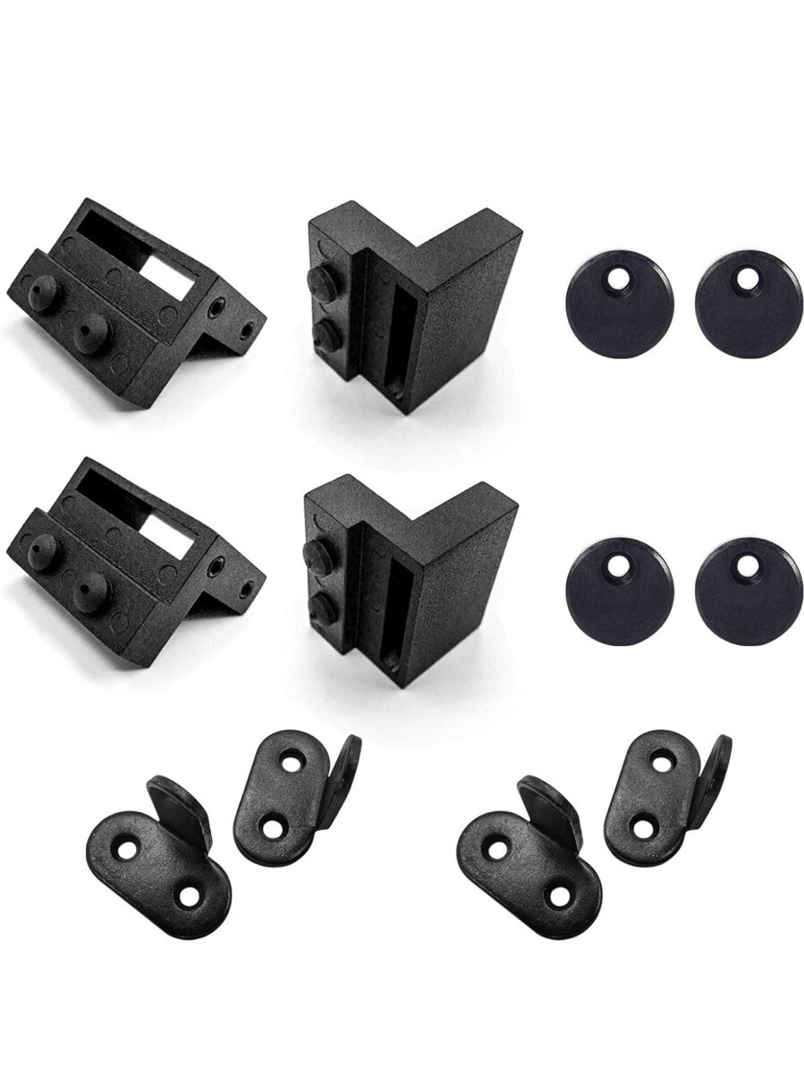 Barn Door Stopper Barn Anti- Jump Pads Barn Door Floor Guide Black