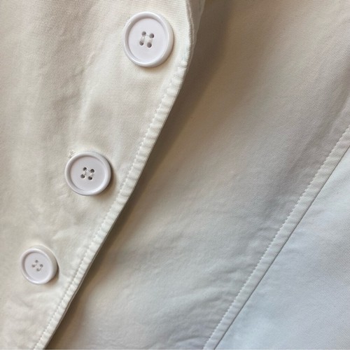 Louben Portfolio Classic Ivory Button Front 3/4 Sleeve Blazer Jacket Women's 14 - Picture 4 of 7