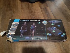 LED Cornhole Board Set Light Up Bean Bag Toss Game Portable Fun Indoor Outdoor