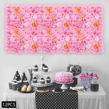 Artificial Silk Flower Wall Panel Wedding Party Venue Background Floral Decor US