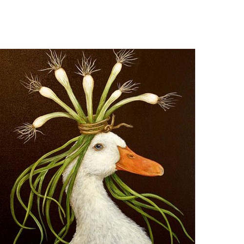 20 kleine Cocktailservietten Miranda - Künstlerische Gans 25x25cm - Bild 1 von 1