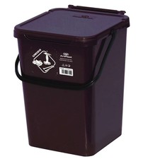 Pattumiera raccolta differenziata umido secchio bidone coperchio 10 lt marrone
