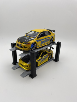 1:64 Scale 4 Post Garage Lift Display 2 tier SET OF 2
