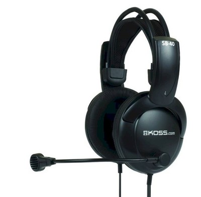 Koss Kopfhörer SB40 kabelgebunden, On-Ear, Mikrofon, 3,5 mm, schwarz