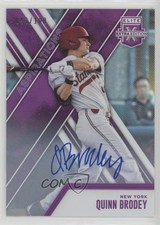 2017 Panini Elite Extra Edition Aspirations Purple 43/100 Quinn Brodey Auto 3d4