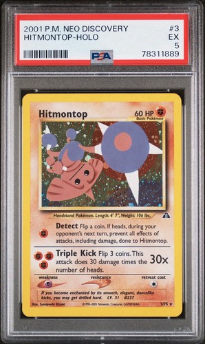 Hitmontop (Unlimited) graded PSA 5 for sale on eBay